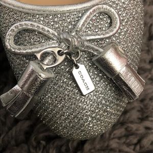 Coach Silver Ballet Flats 6.5